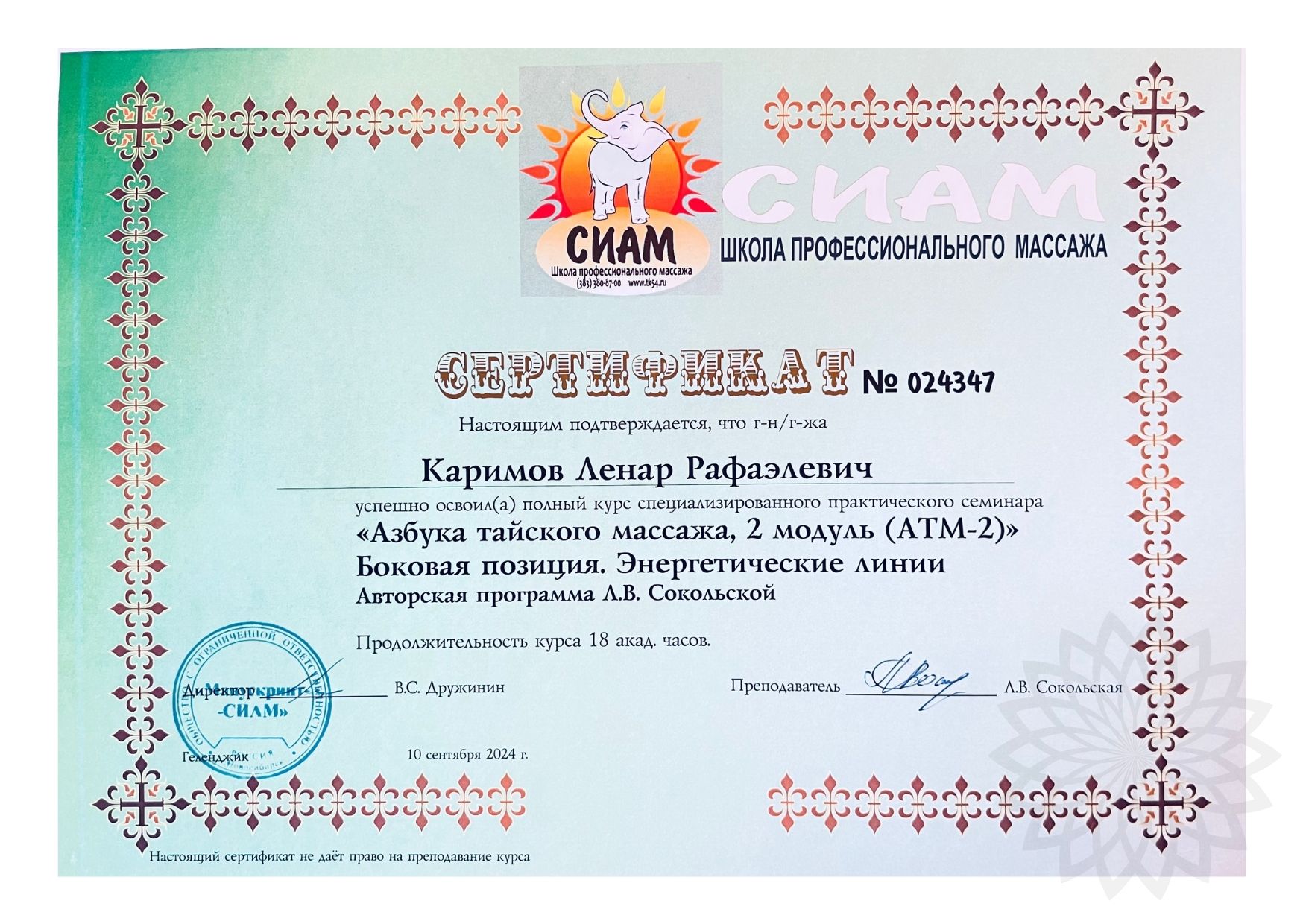 Обучающий сертификат 4